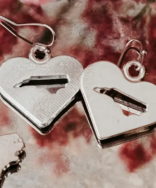 North Carolina Heart Earrings