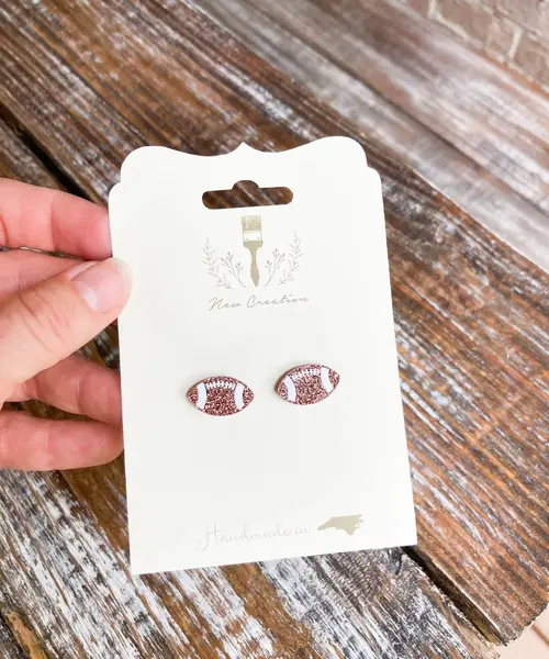 Glitter Football Stud