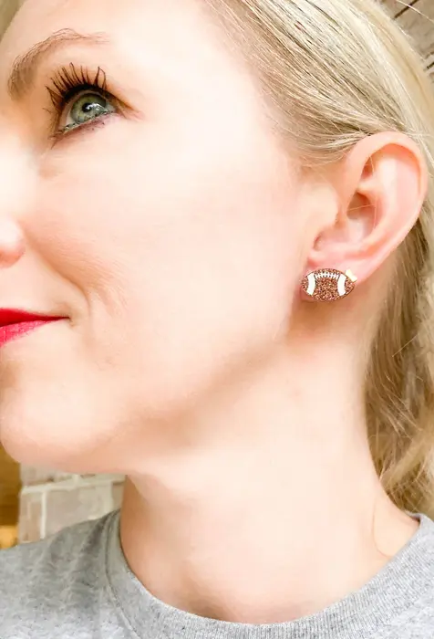 Glitter Football Stud - New Creation by Stacy