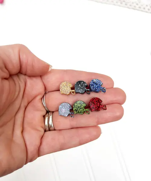 Glitter Football Helmet Stud