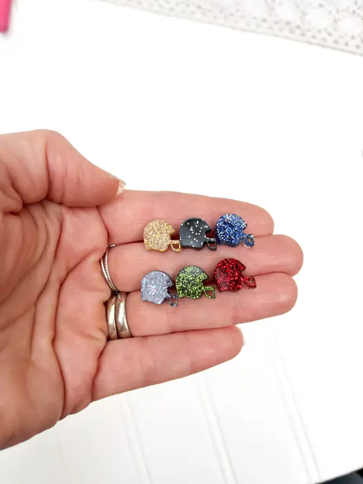 Glitter Football Helmet Stud - New Creation by Stacy