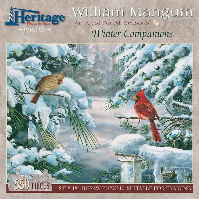 Winter Companions 550 Piece Puzzle - Heritage Puzzle