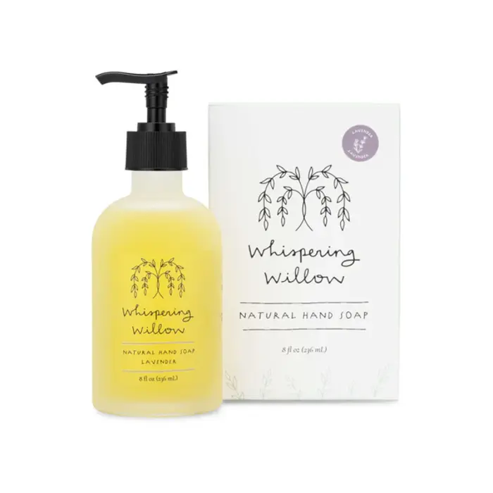 Lavender Liquid Hand Soap Glass Bottle - Whispering Willow