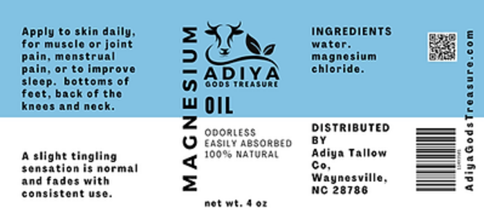 Magnesium Spray - Adiya God's Treasure Beef Tallow & Teas
