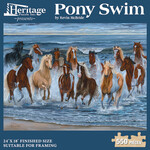Pony Swim 550 Piece Puzzle - Heritage Puzzle