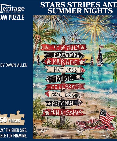 Stars Stripes and Summer Nights 550 Piece Puzzle - Heritage Puzzle