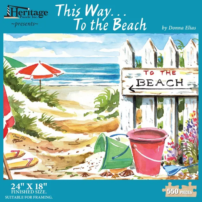 "This Way"...To the Beach 550 Piece Puzzle