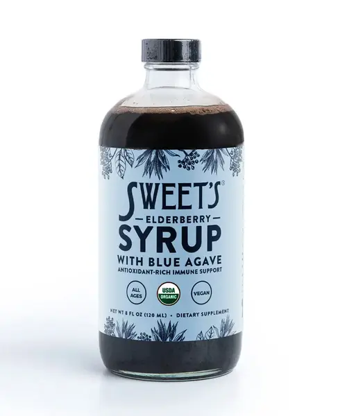 Elderberry Sryup with Blue Agave - Sweet's Elderberry
