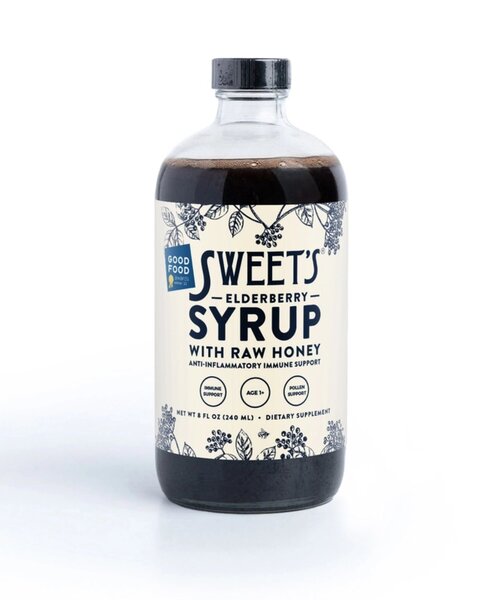 Elderberry Sryup with Raw Honey - Sweet's Elderberry