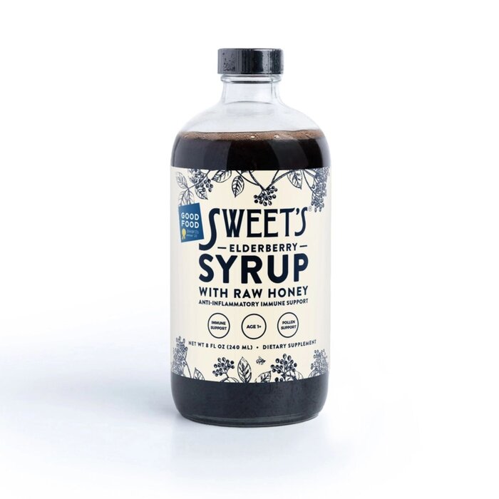 Elderberry Sryup with Raw Honey - Sweet's Elderberry