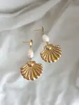 Seashell Drop Earrings Yellow Gold - AnnaBanana