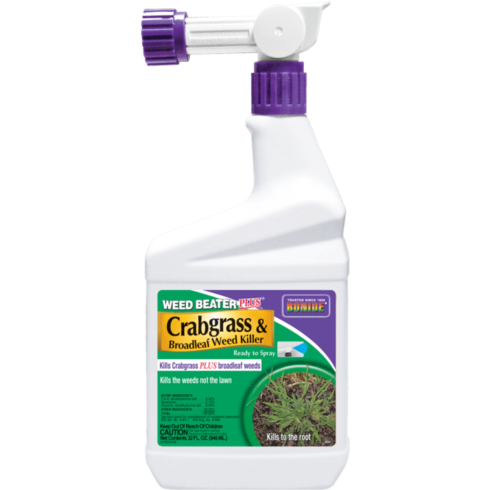 Weed Beater Plus + Crabgrass Weed Killer 1Qt RTS Herbicide Bonide