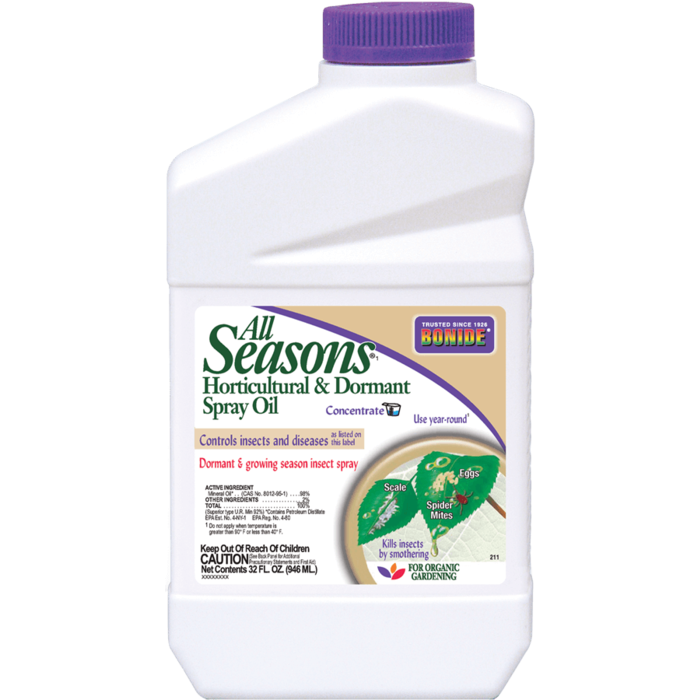 All Seasons Horticultural & Dormant Oil Spray 1Qt Concentrate Insecticide Bonide