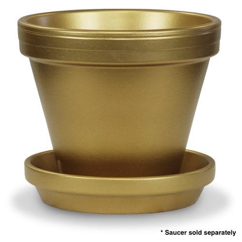 Pot 6" Glazed Standard Gold