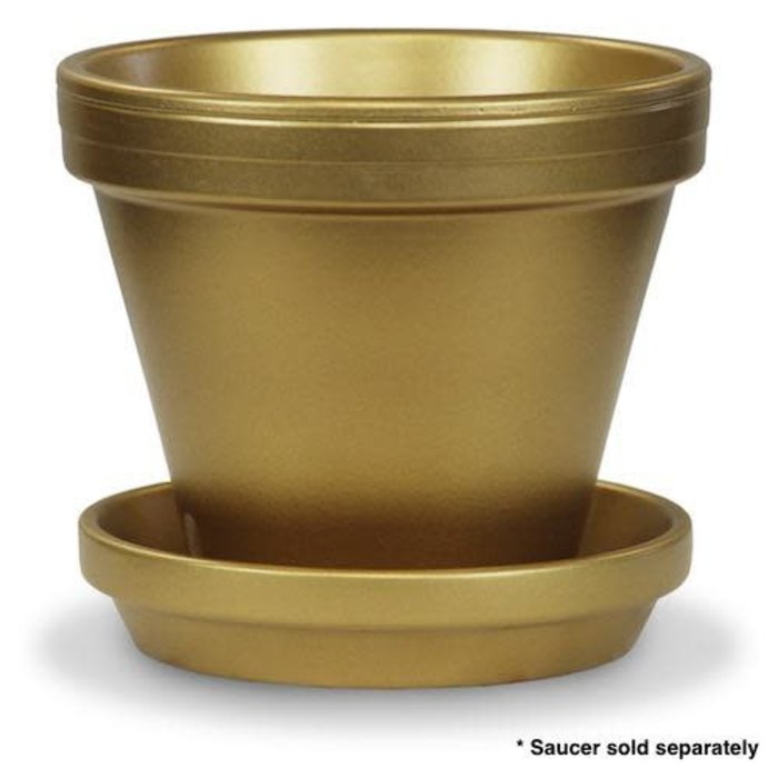 Pot 4" Glazed Standard Gold
