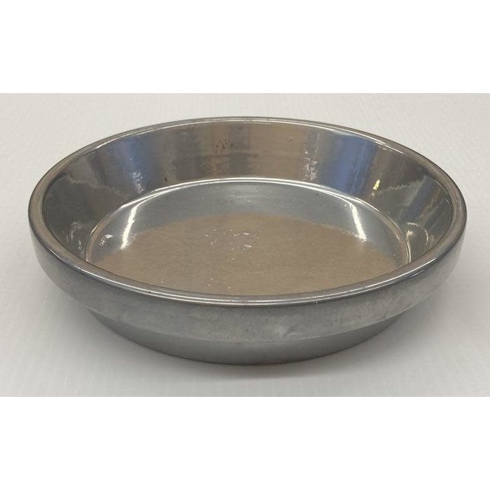 Saucer 4" Glazed Silver