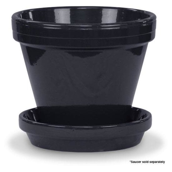 Pot 4" Glazed Standard Black