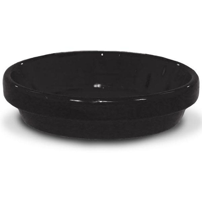 Saucer 8" Glazed Black