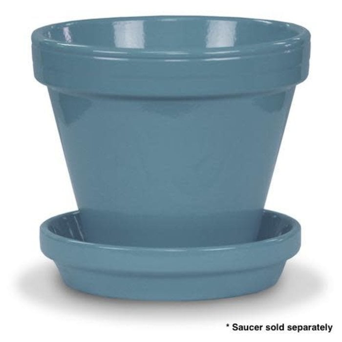 Pot 6" Glazed Standard Ice Blue