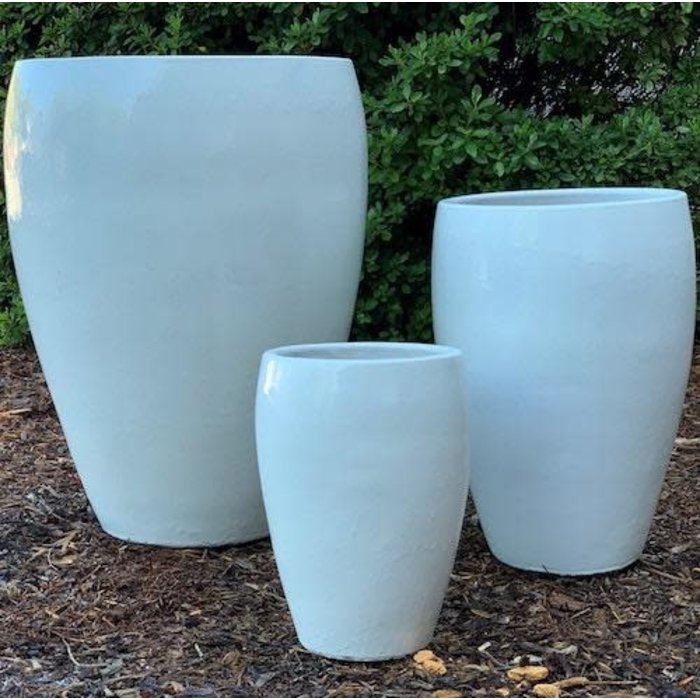 Pot Smooth Simple Vase Sml 10x14 Blue or White