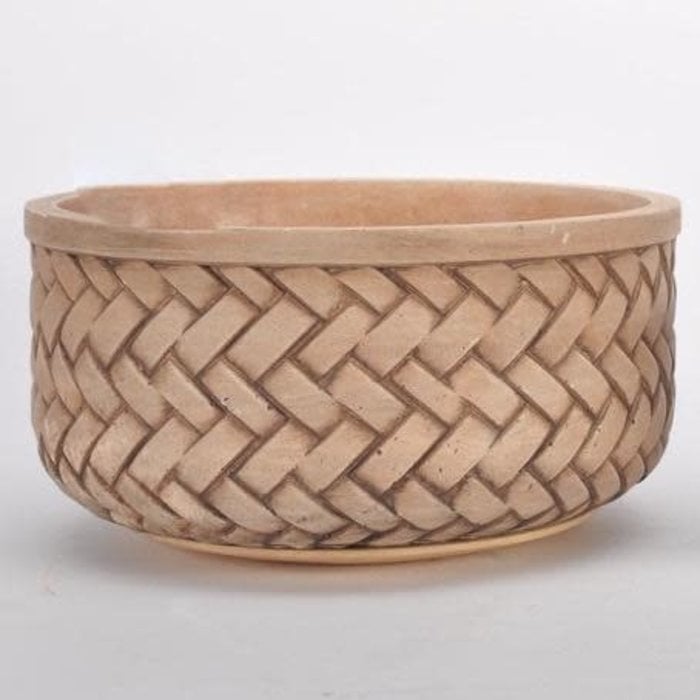 Pot/Bowl Basketweave Lrg 12.75x6 Brown