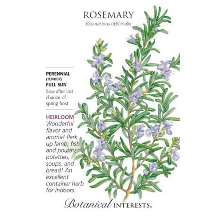 Seed Herb Rosemary Heirloom - Rosmarinus officinalis