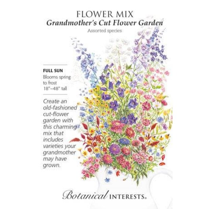 Seed Flwr Flower Mix Grandmothers Cut Flower Garden - Assorted species