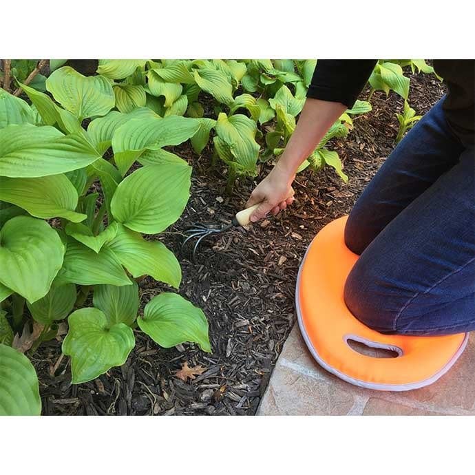 Kneeling Pad Orange Garden Memory Foam