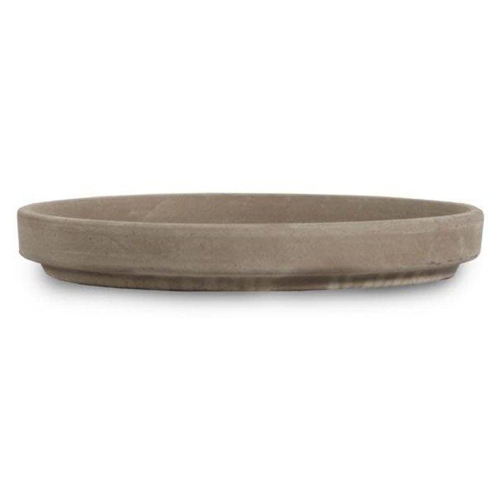 Saucer 3.5"-4" Dark Basalt / Terracotta