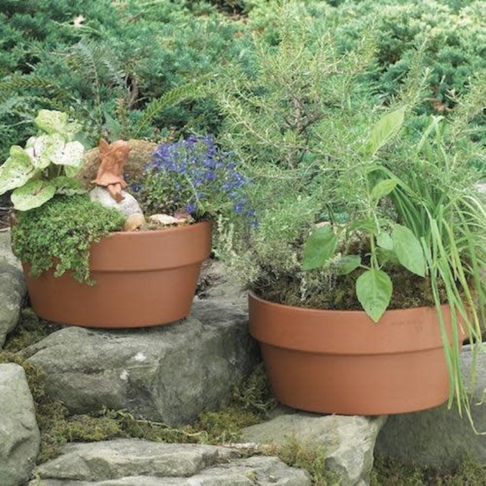 Pot 10" Small Garden /Bulb Container Red Clay / Terracotta