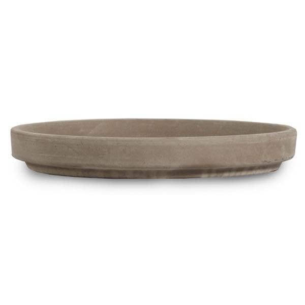 Saucer 9.5" Dark Basalt / Terracotta