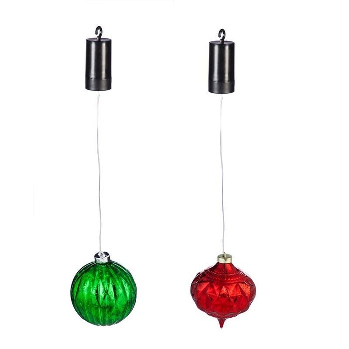 Christmas/Winter 5" LED Hanging Ornament Red / Green