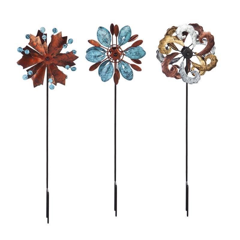 Wind Spinner / Garden Stake Mini Naturals 18"H Asst