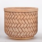 Pot Basketweave Planter Med 8.5x7 Brown