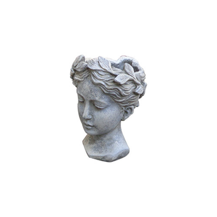 Pot/Statuary Aphrodite/Female Head/Bust 6x6x8.5 Natural