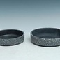 Pot/Low Bowl/Dish Black Speckled/Mosaic Sml 8x2 B/W Cement