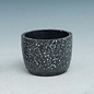 Pot Black Speckled/Mosaic w/Rounded Bottom Sml 4x3 B/W Cement