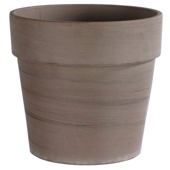 Pot Calima 11" Dark Basalt / Terracotta