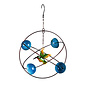 Hanging Wind Twirler/Spinner Blue Circles Hummingbird