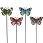 Plant Pick / Garden Stake Butterfly Asst Metal 23H