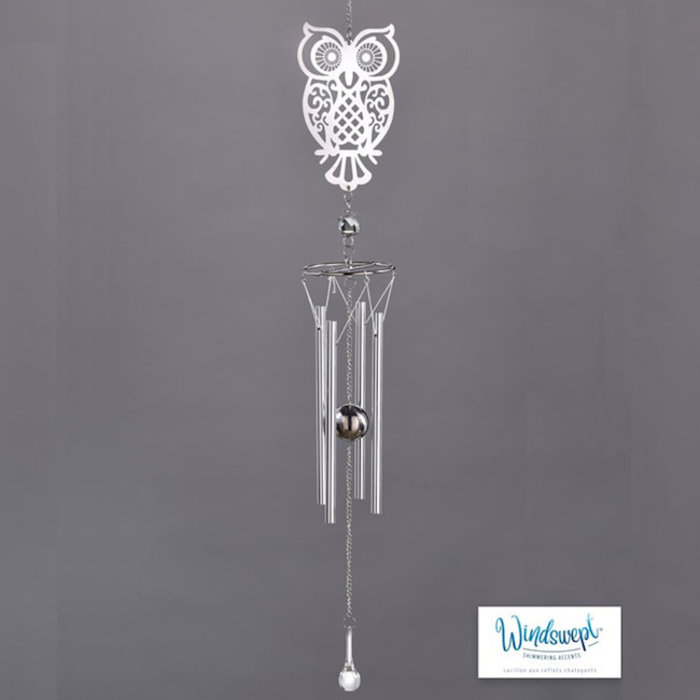 Wind Chime Owl 5x29 Metal