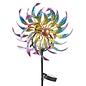 Wind Spinner / Garden Stake Kinetic Spinning Solar 52"H