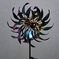 Wind Spinner / Garden Stake Kinetic Spinning Solar 52"H