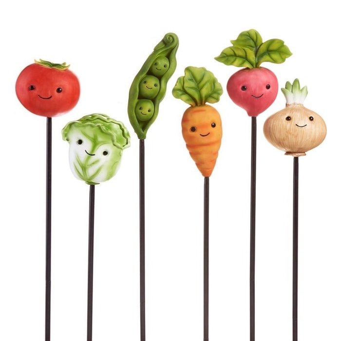 Plant Pick / Garden Stake Vegetable Asst Resin