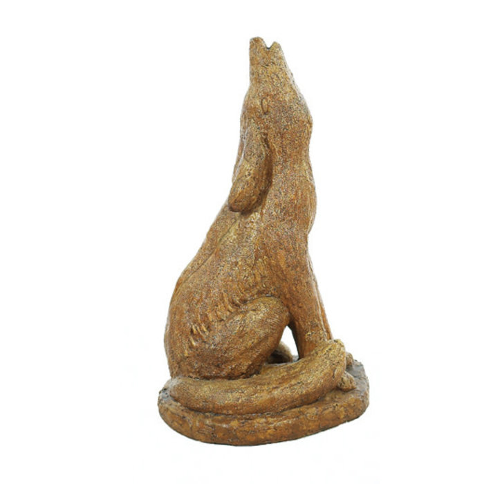 Statuary Rustic Coyote Howling 21x9x14