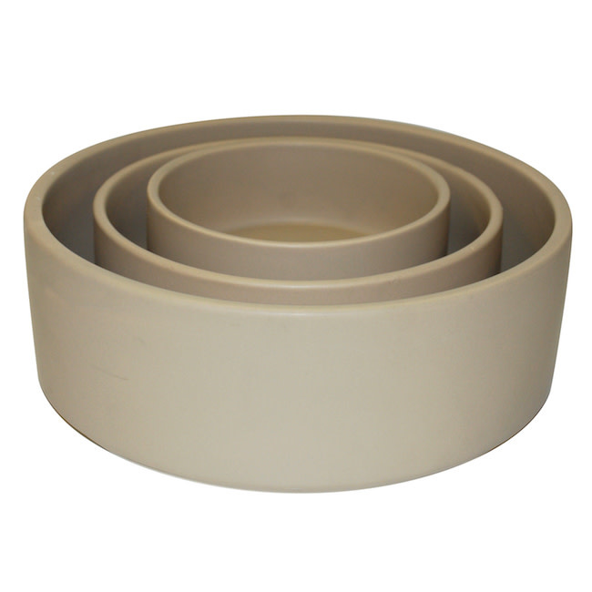 Pot /Bowl Straight Sided Lrg 10x3 Matte Tan