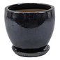 Pot Tanger Egg Pot Collection Lrg 13x11.75 w/Saucer Asst Styles/Colors