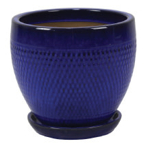 Pot Tanger Egg Pot Collection Med 10.5x9 w/Saucer Asst Styles/Colors