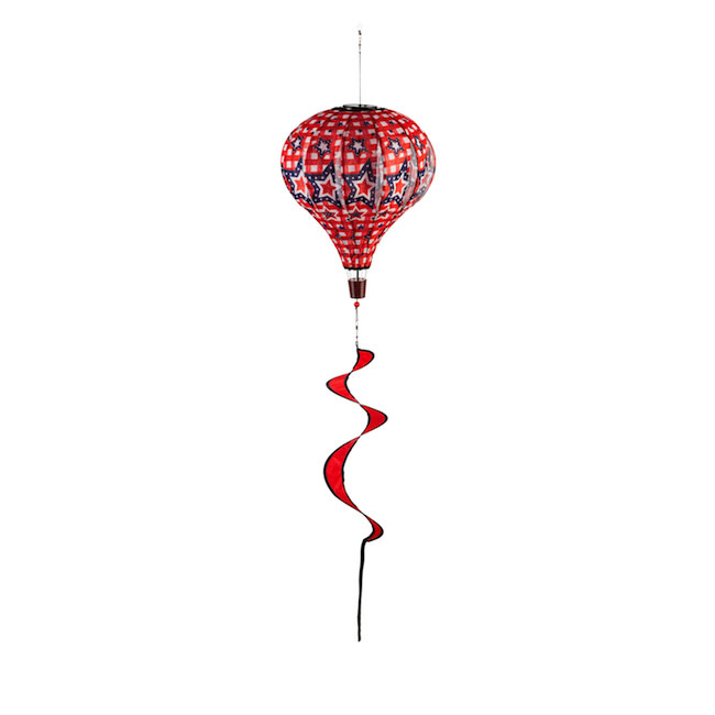 Balloon Spinner SOLAR Stars and Plaid 15x55 Textile/Plastic