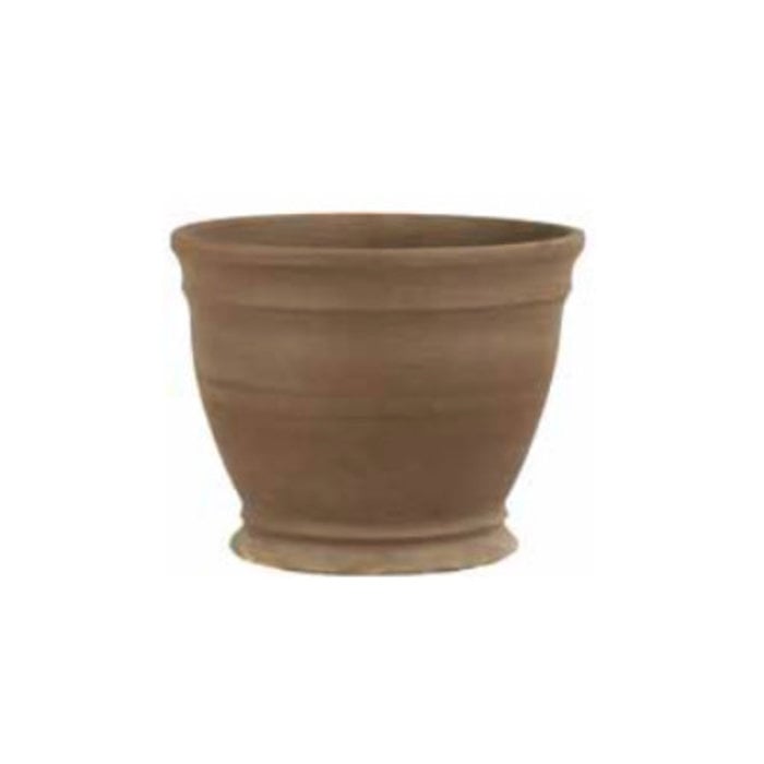 Pot Parisian Planter 9.75" Dark Basalt / Terracotta